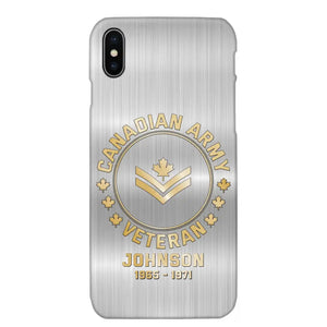 Personalized Canadian Armed Force Phone Case Printed QTPD256