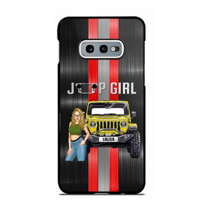 Personalized Jeep Girl with Name Phonecase Printed PVD23190