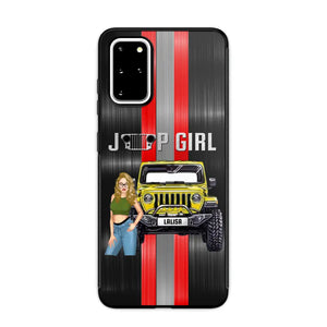 Personalized Jeep Girl with Name Phonecase Printed PVD23190