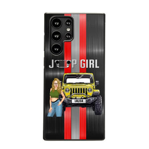 Personalized Jeep Girl with Name Phonecase Printed PVD23190