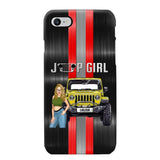 Personalized Jeep Girl with Name Phonecase Printed PVD23190