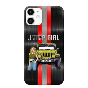 Personalized Jeep Girl with Name Phonecase Printed PVD23190