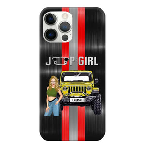 Personalized Jeep Girl with Name Phonecase Printed PVD23190