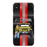 Personalized Jeep Girl with Name Phonecase Printed PVD23190