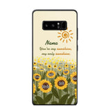 Personalized Your're My Sunshine My Only Sunshine Sunflowers with Kid Names Phonecase Printed HTHHN23258