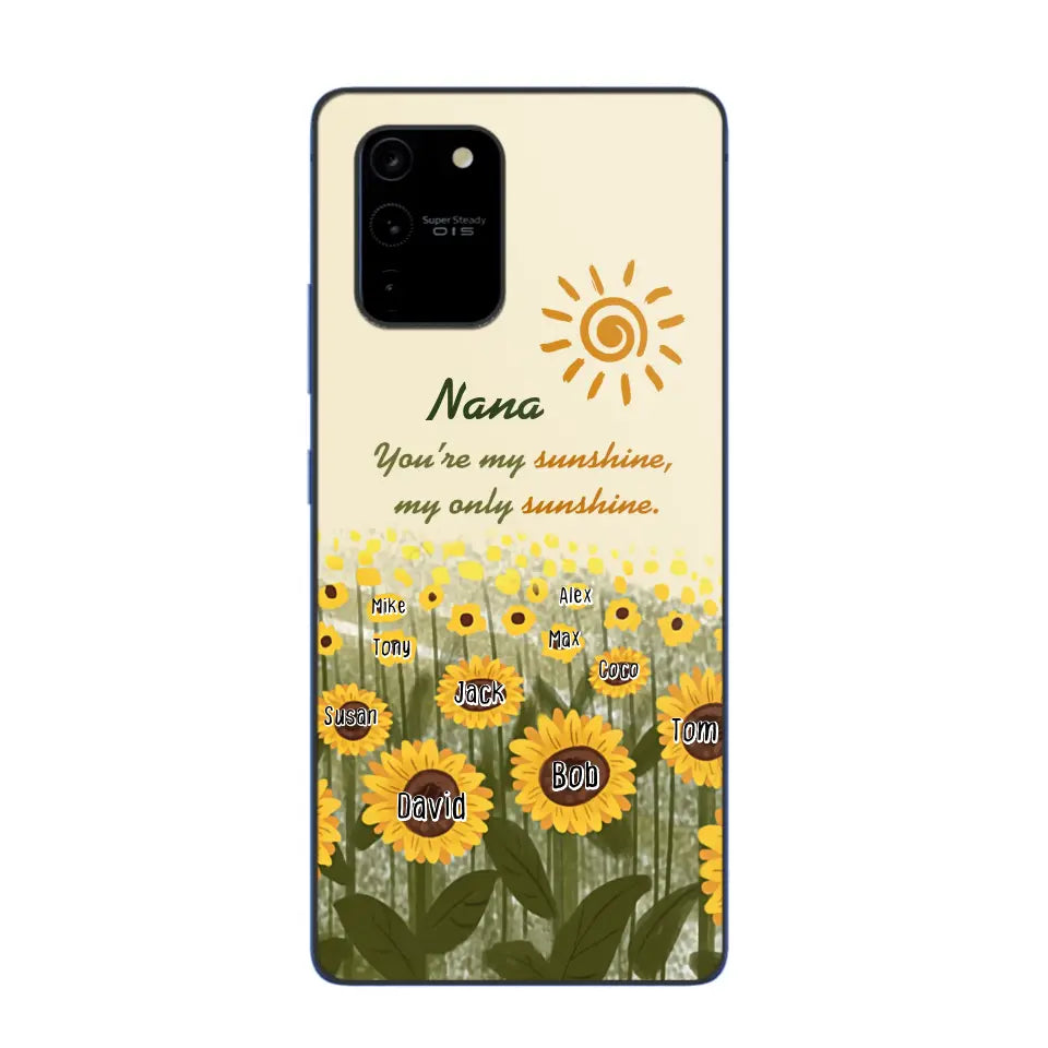 Personalized Your're My Sunshine My Only Sunshine Sunflowers with Kid Names Phonecase Printed HTHHN23258