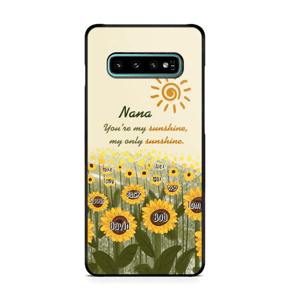 Personalized Your're My Sunshine My Only Sunshine Sunflowers with Kid Names Phonecase Printed HTHHN23258