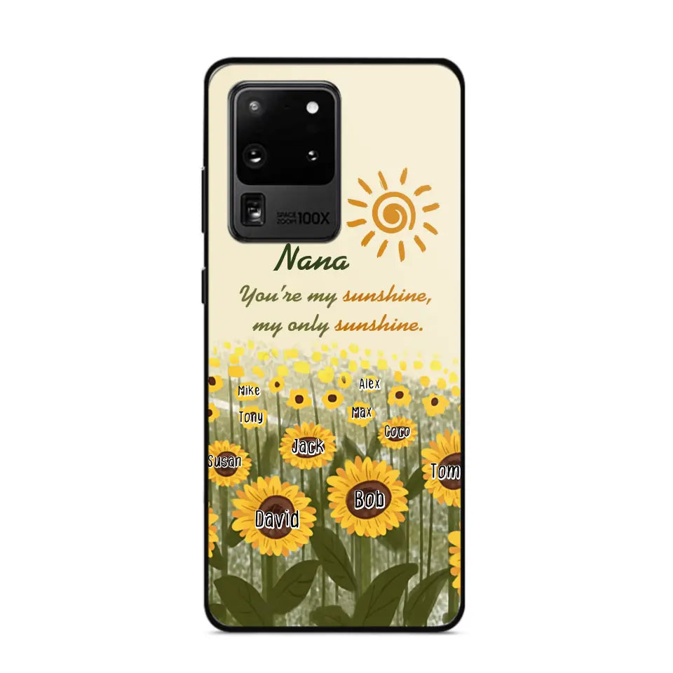 Personalized Your're My Sunshine My Only Sunshine Sunflowers with Kid Names Phonecase Printed HTHHN23258