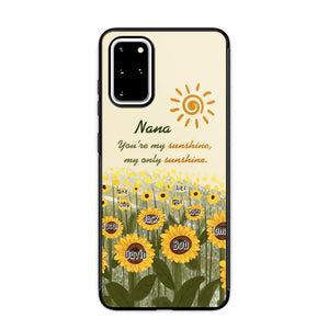 Personalized Your're My Sunshine My Only Sunshine Sunflowers with Kid Names Phonecase Printed HTHHN23258