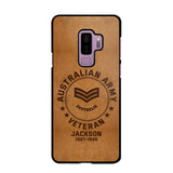 Personalized Australian Armed Force Leather Texture Phone Case Printed QTPN301