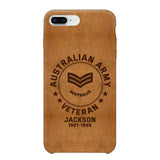 Personalized Australian Armed Force Leather Texture Phone Case Printed QTPN301