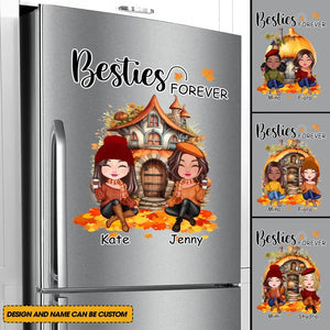 Personalized Besties Forever Fridge Decal Printed 23333LDMDNL