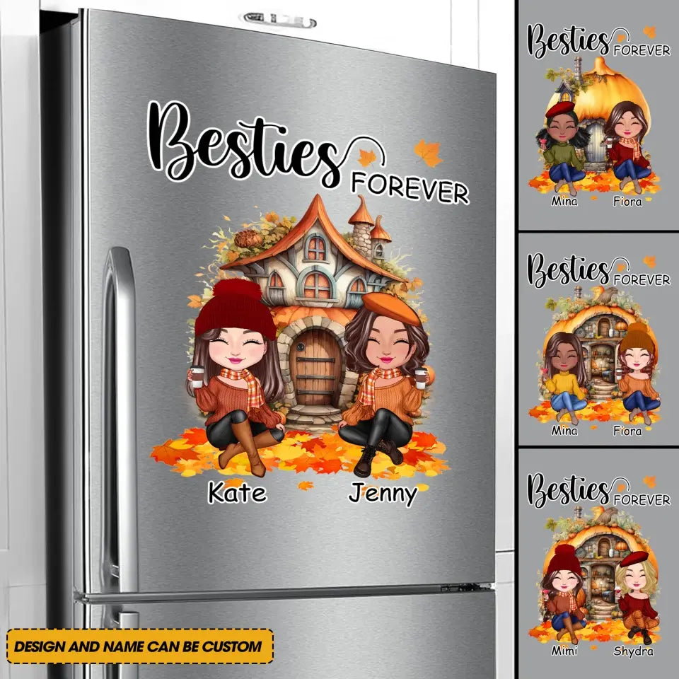 Personalized Besties Forever Fridge Decal Printed 23333LDMDNL