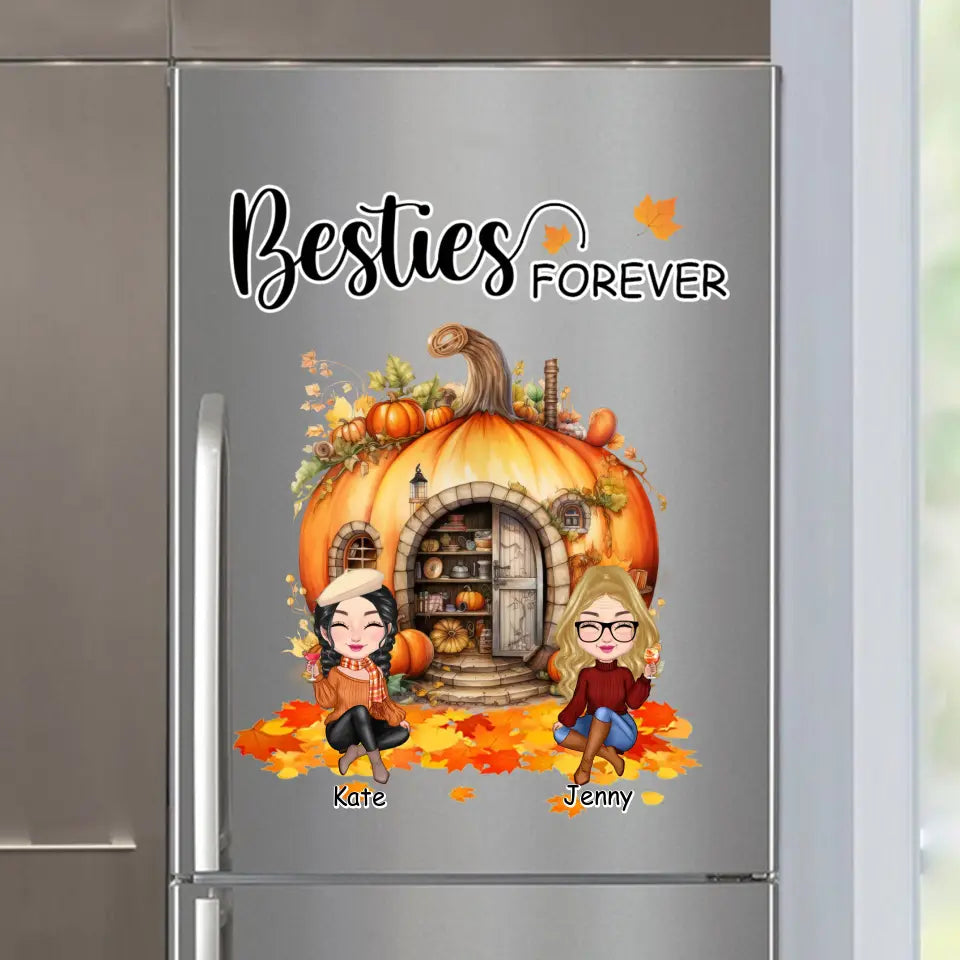 Personalized Besties Forever Fridge Decal Printed 23333LDMDNL