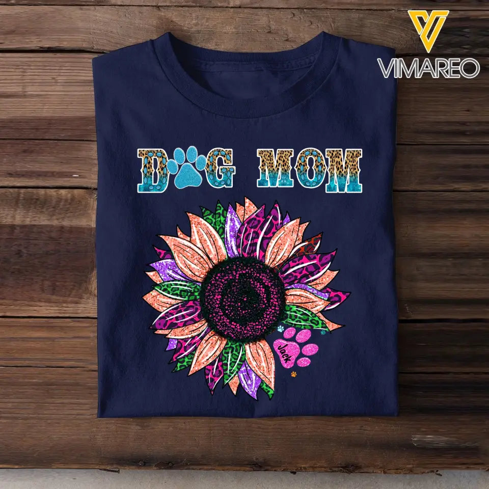 Personalized Sunflower Dog Mom Dog Lovers Gift T-shirt Printed VQ23352