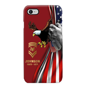 Personalized US Military Veteran Retired Phone Case Printed QTKH431