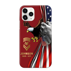 Personalized US Military Veteran Retired Phone Case Printed QTKH431