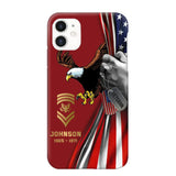 Personalized US Military Veteran Retired Phone Case Printed QTKH431