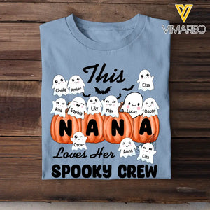 Personalized This Nana Loves Her Spooky Crew Tshirt 2D Printed HTHHN23348