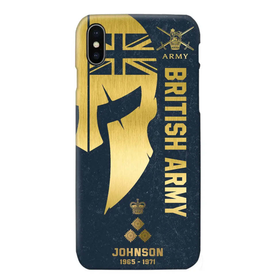 Personalized British Armed Force Veteran Phone Case Printed QTKH475