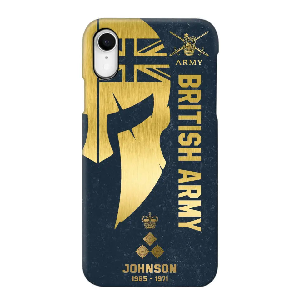 Personalized British Armed Force Veteran Phone Case Printed QTKH475