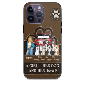 Personalized A Girl Her Dog And Her Jeep Jeep Girl Phonecase Printed NMTKVH23514