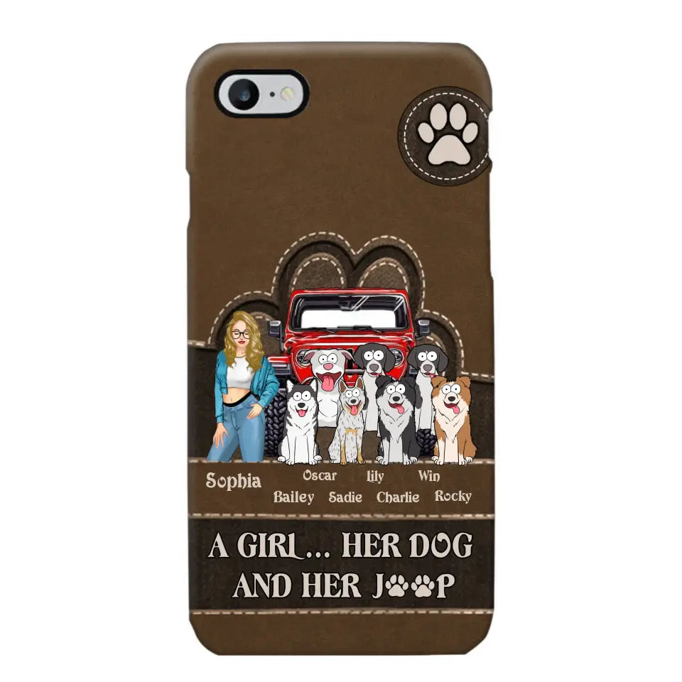 Personalized A Girl Her Dog And Her Jeep Jeep Girl Phonecase Printed NMTKVH23514