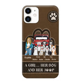 Personalized A Girl Her Dog And Her Jeep Jeep Girl Phonecase Printed NMTKVH23514