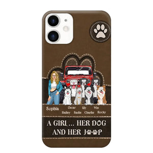 Personalized A Girl Her Dog And Her Jeep Jeep Girl Phonecase Printed NMTKVH23514