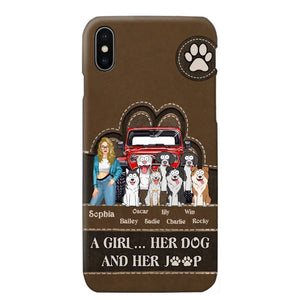 Personalized A Girl Her Dog And Her Jeep Jeep Girl Phonecase Printed NMTKVH23514