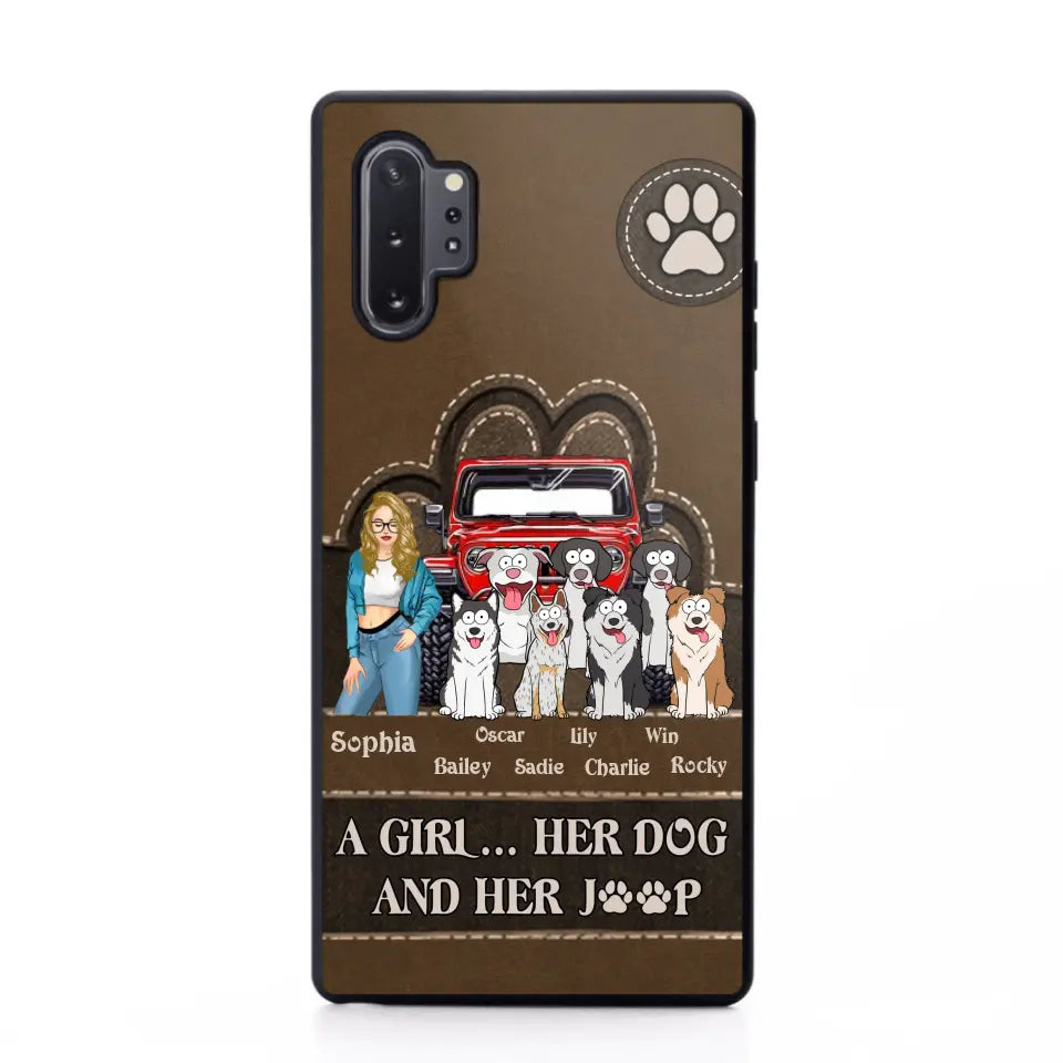 Personalized A Girl Her Dog And Her Jeep Jeep Girl Phonecase Printed NMTKVH23514