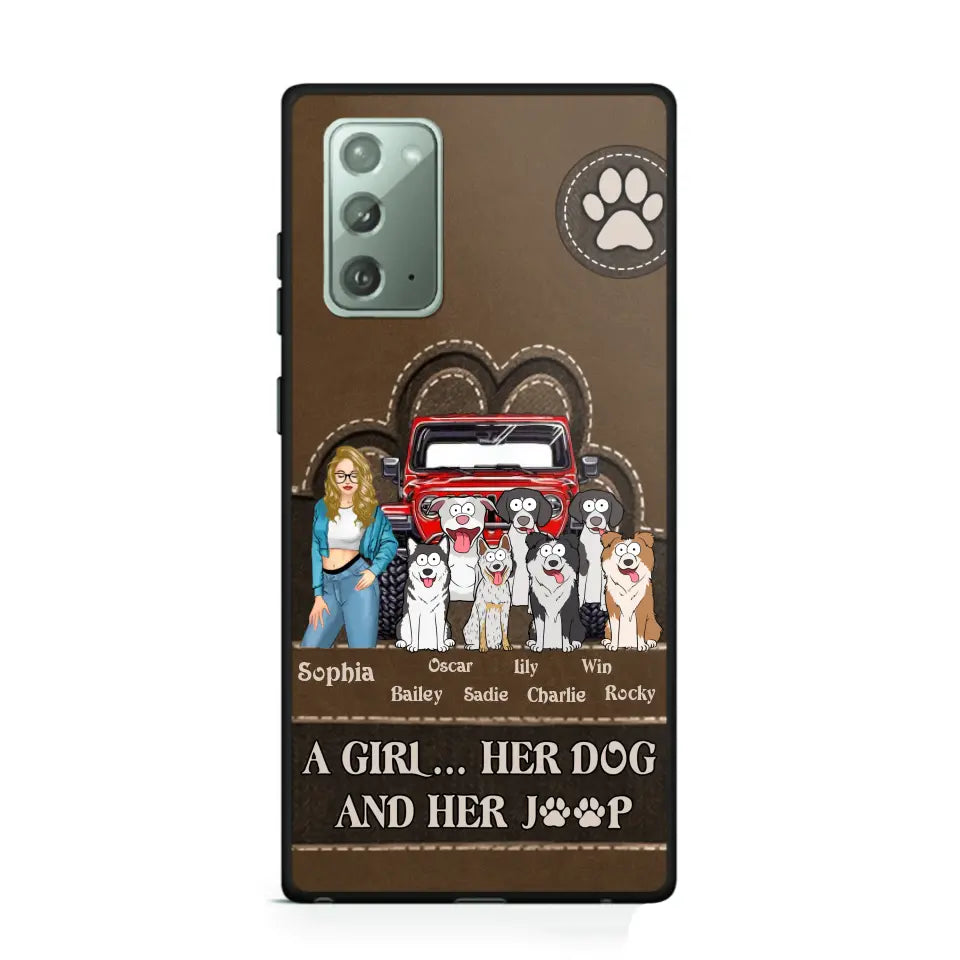 Personalized A Girl Her Dog And Her Jeep Jeep Girl Phonecase Printed NMTKVH23514