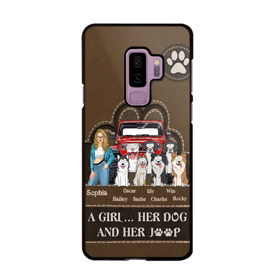 Personalized A Girl Her Dog And Her Jeep Jeep Girl Phonecase Printed NMTKVH23514