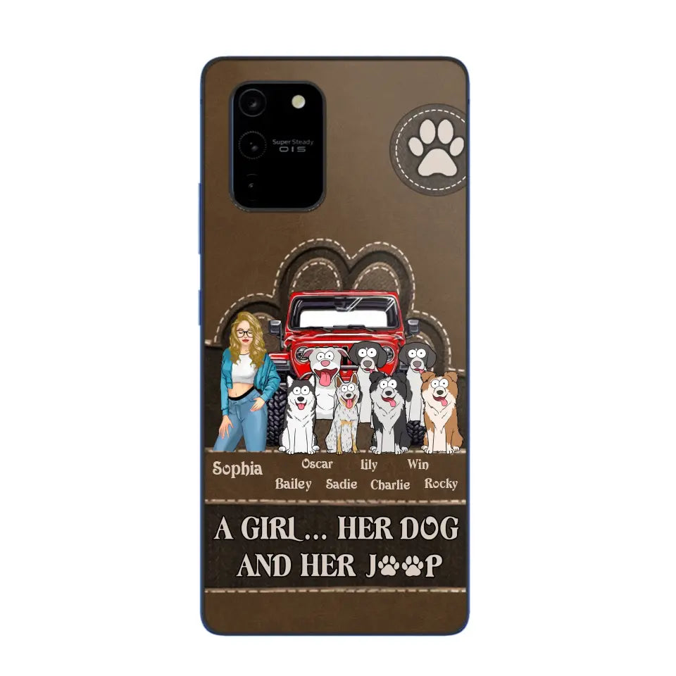 Personalized A Girl Her Dog And Her Jeep Jeep Girl Phonecase Printed NMTKVH23514