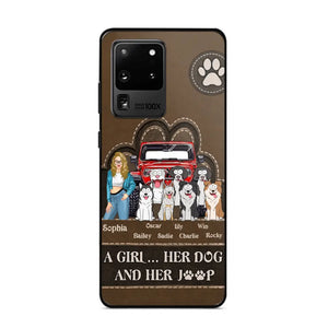 Personalized A Girl Her Dog And Her Jeep Jeep Girl Phonecase Printed NMTKVH23514