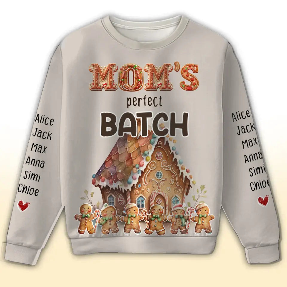 Personalized Mom's Perfect Batch Custom Kid Names Sweater Printed MTHN23571