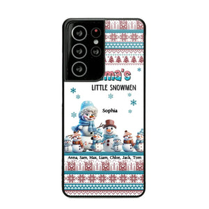 Personalized Grandma's Little Snowmen Custom Kid Names Phonecase Printed MTPN23524