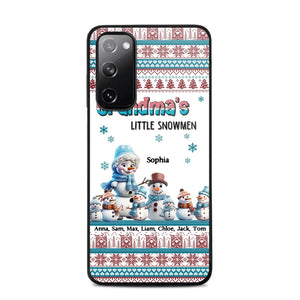 Personalized Grandma's Little Snowmen Custom Kid Names Phonecase Printed MTPN23524