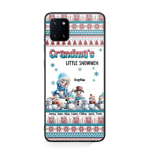 Personalized Grandma's Little Snowmen Custom Kid Names Phonecase Printed MTPN23524