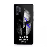 Personalized Spartan Helmet Police Department Custom Name & Badge Number Phonecase Printed QTKVH23591