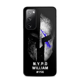 Personalized Spartan Helmet Police Department Custom Name & Badge Number Phonecase Printed QTKVH23591