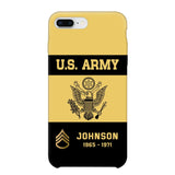 Personalized US VET Rank Camo with Logo  Phonecase Printed QTPN23597