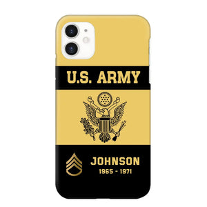 Personalized US VET Rank Camo with Logo  Phonecase Printed QTPN23597