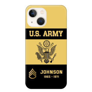 Personalized US VET Rank Camo with Logo  Phonecase Printed QTPN23597