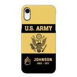 Personalized US VET Rank Camo with Logo  Phonecase Printed QTPN23597