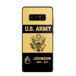 Personalized US VET Rank Camo with Logo  Phonecase Printed QTPN23597