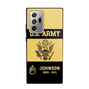 Personalized US VET Rank Camo with Logo  Phonecase Printed QTPN23597