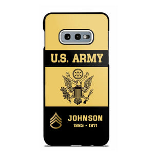 Personalized US VET Rank Camo with Logo  Phonecase Printed QTPN23597