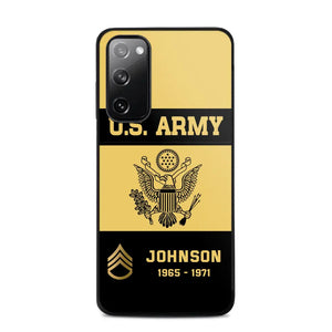 Personalized US VET Rank Camo with Logo  Phonecase Printed QTPN23597