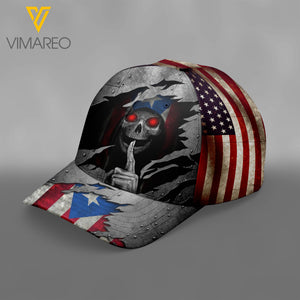 puerto rico Peaked cap 3D TL093 SKULL usa